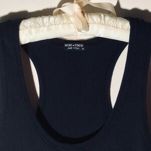 Anthropologie MIMI & COCO Ribbed Tank w/Lace Bottom/Dress Made in 🇮🇹 ITALY